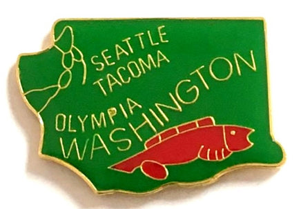 Washington State Lapel Pin Map Shape