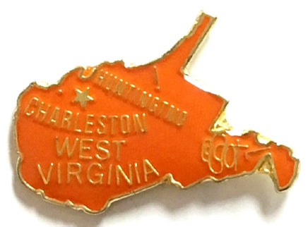 West Virginia State Lapel Pin Map Shape